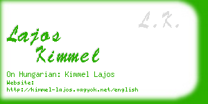 lajos kimmel business card